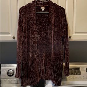 Chenille style cardigan